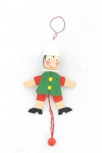 Burattino Saltimbanco in Legno Pinocchio (4 pz.)