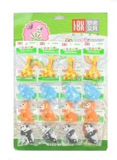 Gomme per Cancellare Animali su Carta (16 pz.)