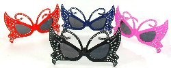 Occhiali a Farfalla Bling Bling (12 pz.)