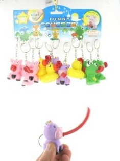 Portachiavi Animali con Lingua a Scomparsa (12 pz.)