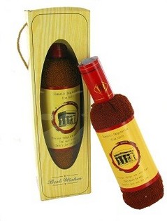 Asciugamano a Forma di Bottiglia di Vino in Scatola Regalo (Set da 2)