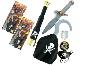 Set da Pirata su Cartoncino - Modello 1 (6 pz)