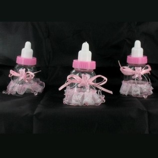 BIBERON DECORATIVI ROSA CON FRANGE (6 pz.)