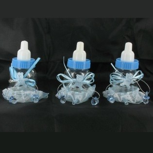 Biberon Decorativi Blu con Frange (6 pz.)