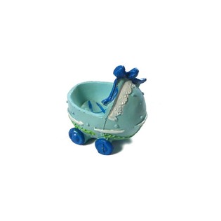 Topper per Torta Nascita - Carrozzina - Blu (2 pz.)