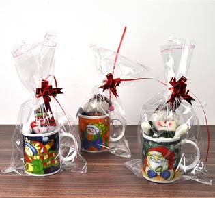 Tazza di Natale con Pupazzo di Neve in Peluche Set Regalo