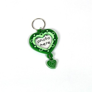 Portachiavi a Cuore Porta Foto - Verde (Set da 35)
