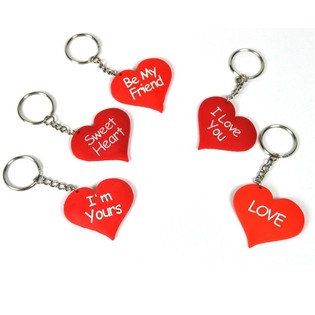 Portachiavi a Cuore con Scritta (Confezione da 12)