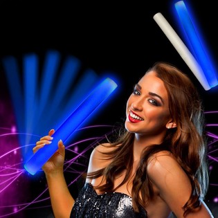 Bastone LED Schiuma Blu - Party Stick (24 pz)