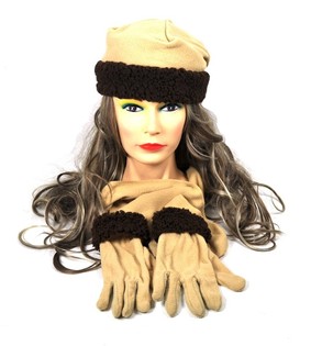 Set in micropile da 3 pezzi beige