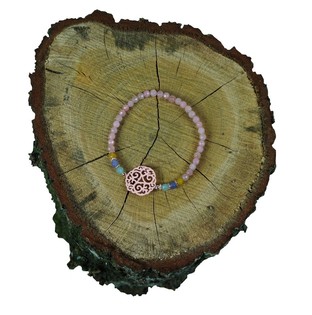 Braccialetto Rosa con ciondolo (1 pz.)