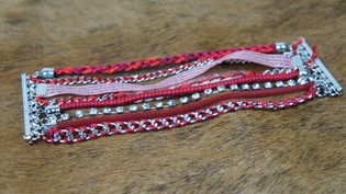 Bracciale Ibiza a 8 Fili Rosso (1 pz)