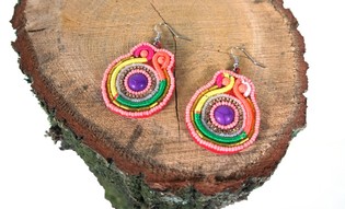Orecchini colorati stile Ibiza (1 pz)