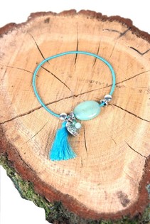 Bracciale Turchese Stile Ibiza con Nappina (1 pz.)