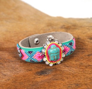 Bracciale Ibiza Argento Verde Buddha (1 pz.)