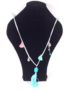 Collana stile Ibiza con Budda Blu (1 pz)