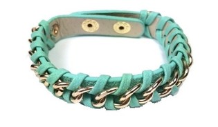 Bracciale intrecciato menta (1 pz)