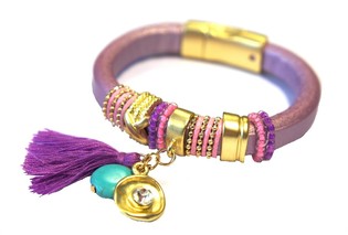 Braccialetto Stile Ibiza Viola (1 pz)