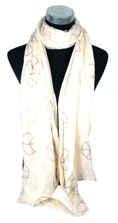 Sciarpa Stile Ibiza Crema Peace (1 pz)