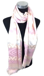 Sciarpa a righe stile Ibiza Rosa/Salmone (1 pz.)