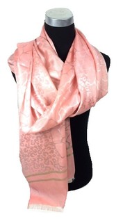 Sciarpa rosa con stampa stile Ibiza (1 pz)