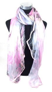 Sciarpa Stile Ibiza Rosa/Grigio | Accessori Moda B2B