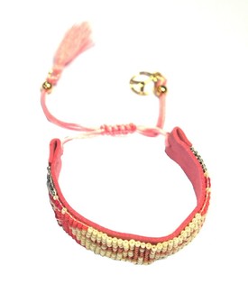 Braccialetto Rosa Stile Ibiza (1 pz.)