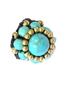 Anello Stile Ibiza con Pietra Turchese | Bijoux Boho