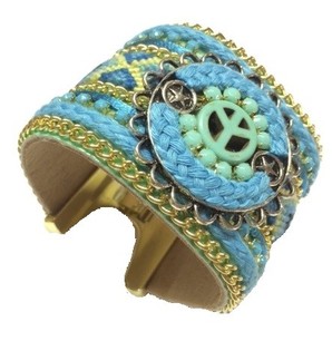 Bracciale Largo Blu Peace (1 pz)