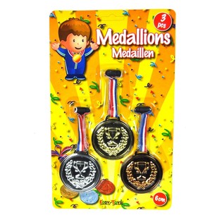 Set di 3 medaglie su cartoncino (12 pz.)