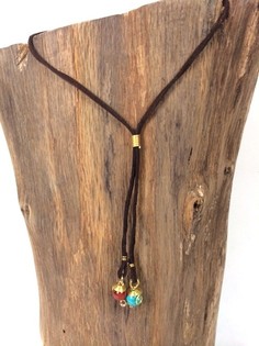 COLLANA CON PIETRE BLU FATTA A MANO ORIGINALS ROSSO/MARRONE (1 pz.)