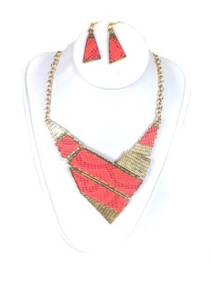 Set collana e orecchini Peach (1 pz)