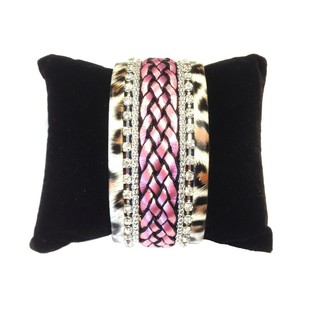 Bracciale Largo Stile Ibiza Tigre Rosa (1 pz)