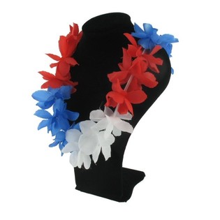Collana Hawaiiana - Rosso / Bianco / Blu (12 pz.)