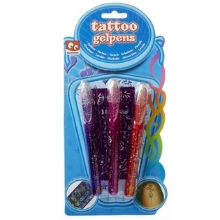 3 Penne Gel per Tatuaggi su Cartoncino (12 pz.)