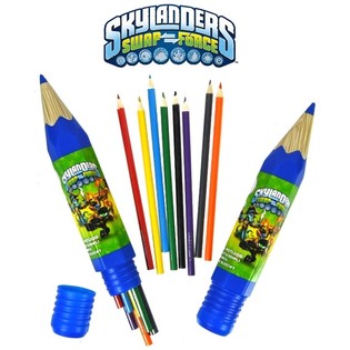Pastelli Colorati Skylanders - Set di 8 in Tubo Grande (6 pz.)