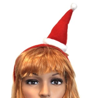 CERCHIETTO CON CAPPELLO DI NATALE PER BAMBINI (12 pz.)