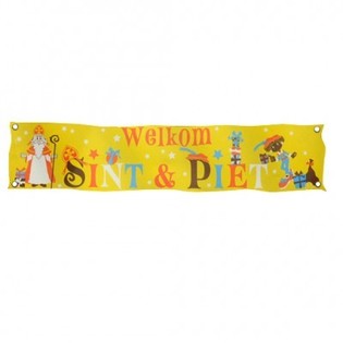 STRISCIONE DI BENVENUTO SINTERKLAAS & PIET XXL 300 X 60 CM (7 pz.)