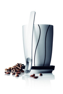 MENU BLACK CONTOUR TAZZA TERMICA GRANDE CON PIATTINO E CUCCHIAIO DA LATTE (1 pz.)