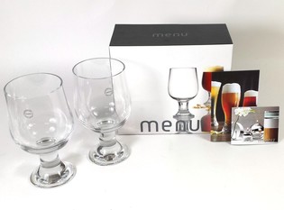 MENU - Set di 2 Bicchieri da Birra Scura (1 pz.)