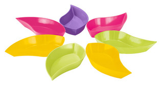Zak! Designs Set Aperitivo Foglie Flora, 7 Pezzi (1 set)