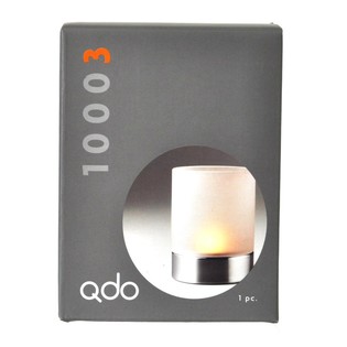 QDO - Portacandela Hurricane Inox / Vetro Smerigliato (1 pz.)