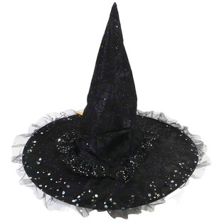 CAPPELLO DA STREGA DI LUSSO CON FRANGE E PAILLETTES (6 pz.)