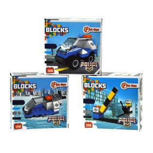Mattoncini da Costruzione Bricks - Serie Polizia (11 pz.)