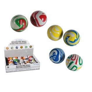 PALLINE RIMBALZANTI COLORATE IN DISPLAY 4 CM. (20 pz.)
