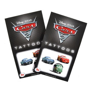 Set 3 Tatuaggi Temporanei Disney Cars 2 per Bambini (50 pz.)