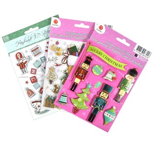 Adesivi Natalizi 3D Assortiti (6 pz.)