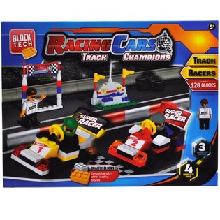 Set di Mattoncini Grandi Auto da Corsa - 128 Pezzi