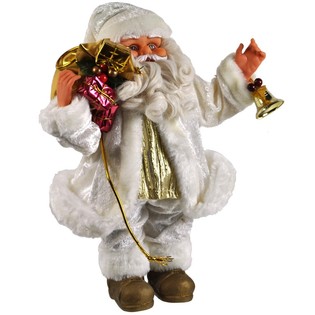 Babbo Natale Decorativo di Lusso Bianco 35 cm (2 pz.)