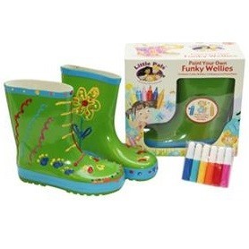 FUNKY WELLIES - COLORA GLI STIVALI - VERDE / MISURA: 28